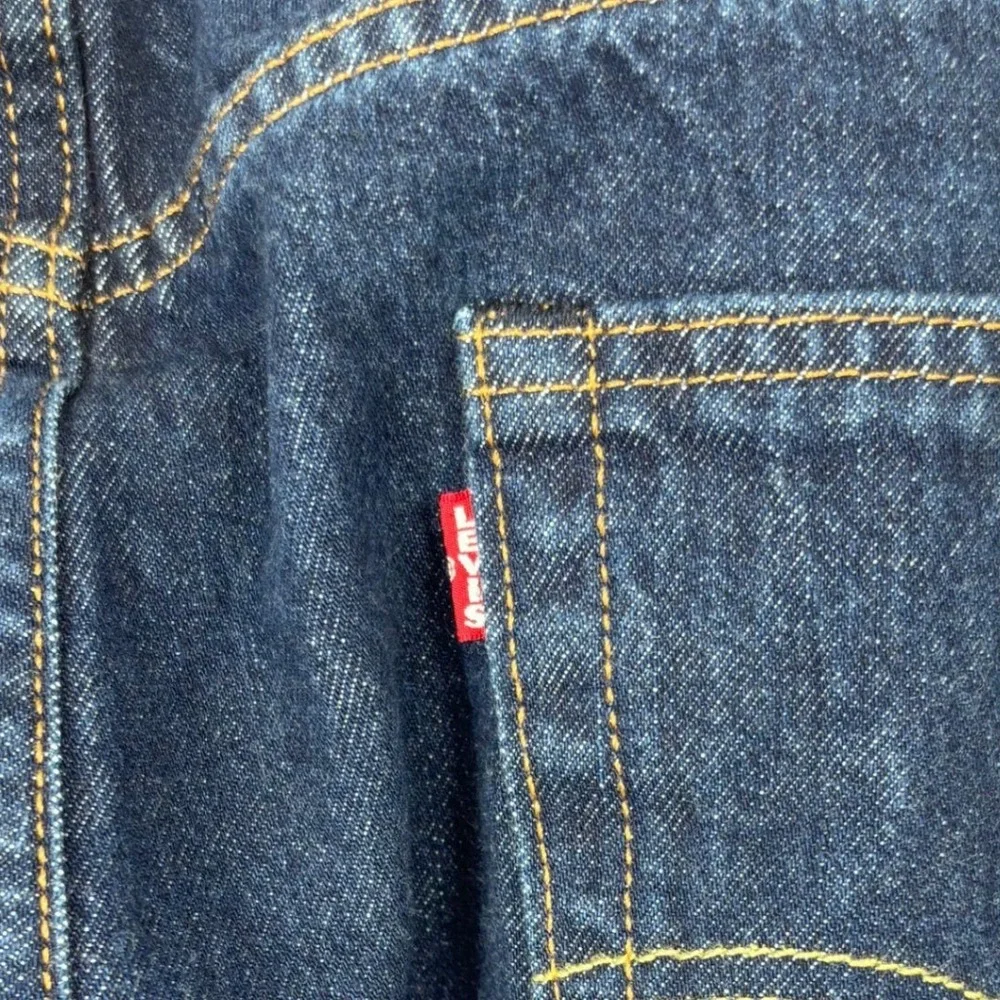 Levi's Premium 502 Selvedge Jeans Mens 39x24 (Tag 40x30)  Cropped Raw Hem *READ